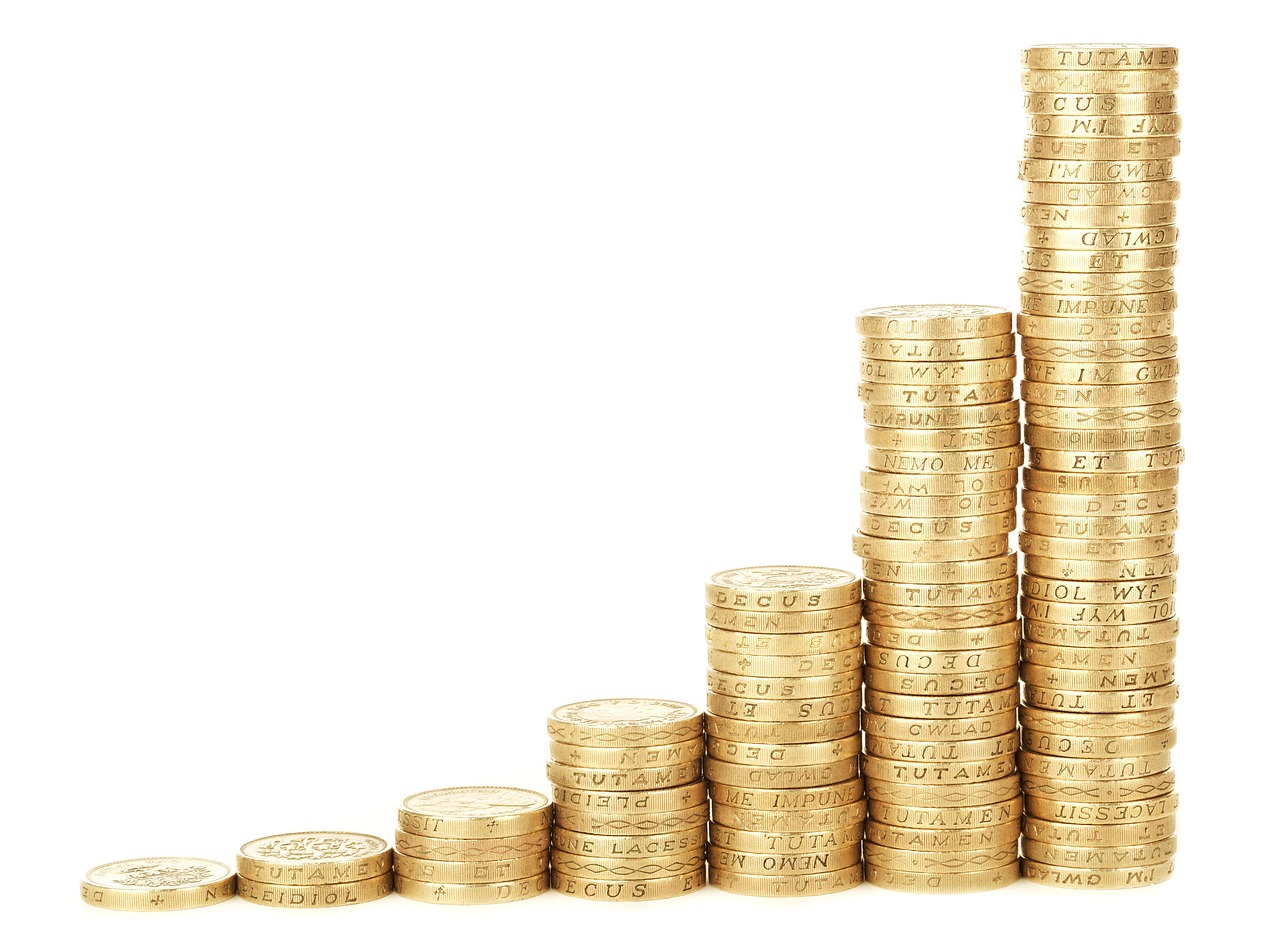 A checkmark and stacks of coins representing successful reward account verification.