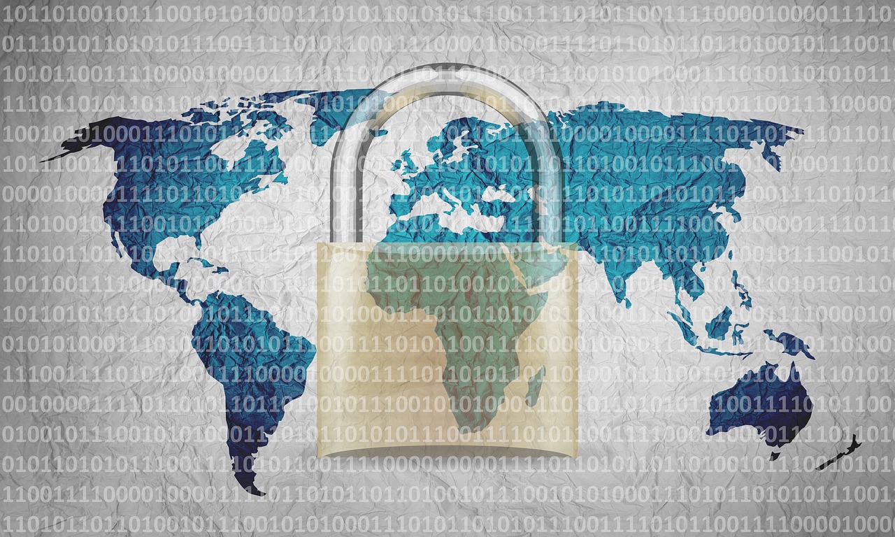 A conceptual image of digital security and data protection.
