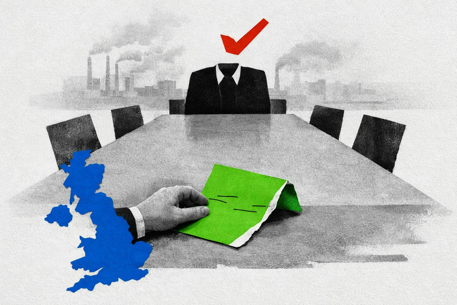 Graphic illustrating Nest's stance on voting out corporate chairs over climate target backtracks.