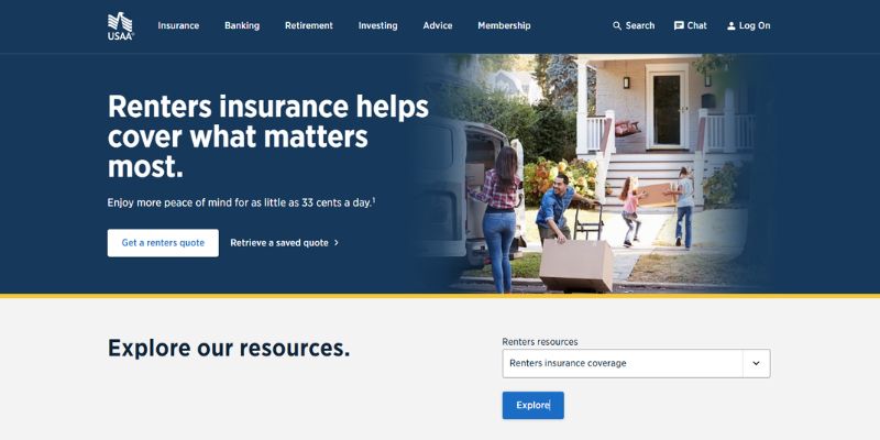 USAA insurance group logo representing coverage for military families.